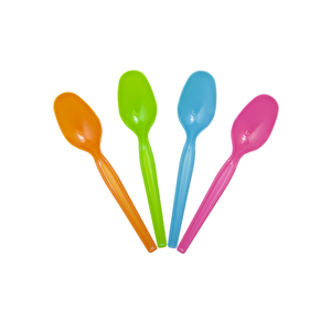 Fancy Màu Sắc Trong Suốt Thay Đổi Giá Rẻ Trẻ Em Cứng Màu Trang Trí Thìa Nhựa - Product Image 2
