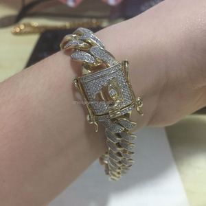 Hip Hop Bijoux En Laiton cz Paver de Nouveaux <span class=keywords><strong>Bracelets</strong></span> En <span class=keywords><strong>Or</strong></span> <span class=keywords><strong>Blanc</strong></span> Modèles pour Hommes Conçoit Des Images - Product Image 5