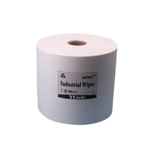 Spunlace blanco pasta de madera tela PP no tejido limpiador <span class=keywords><strong>industrial</strong></span> - Product Image 3