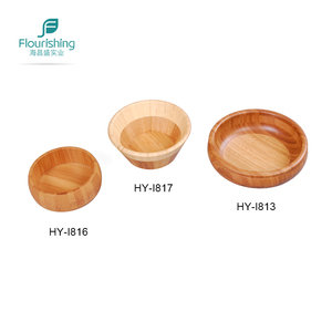 Organizador de bambú de madera mini pequeño plato de comida para la venta al por mayor - Product Image 1
