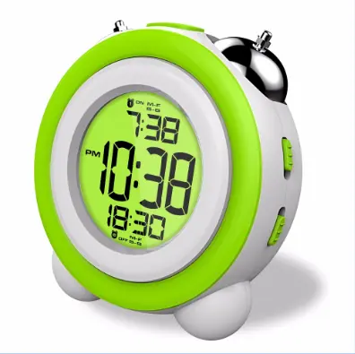 Digitale Twin Glocke Uhr mit led-hintergrundbeleuchtung Alarm mit snooze Zeit, Datum, Kalender, Temperatur