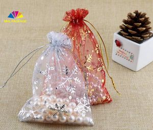 Sacs pour bonbons en <span class=keywords><strong>organza</strong></span>, estampage à chaud, bon marché, cadeaux de noël à cordon - Product Image 4