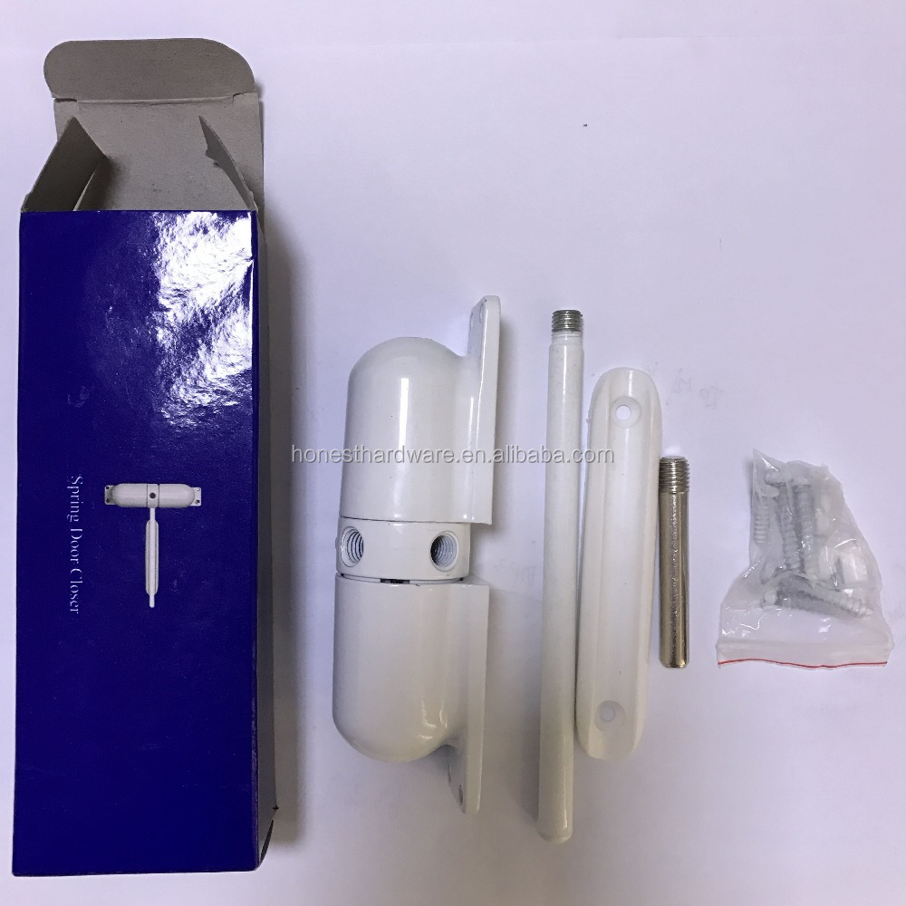 Белый защитный порошковый пружинный Дверной доводчик