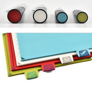 บ้านอุปกรณ์ครัวอุปกรณ์มีดและพลาสติกดัชนีสีรหัสสับคณะกรรมการที่มีผู้ถือ - Product Image 3