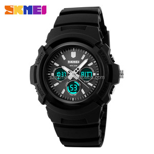 2016 recién llegado de <span class=keywords><strong>doble</strong></span> movimiento dual time relojes de caballero de marca skmei guangzhou - Product Image 2