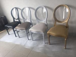 Silla de comedor de resina de estilo francés, sillón de brazo Louis <span class=keywords><strong>Ghost</strong></span>, sillón sin brazos - Product Image 4