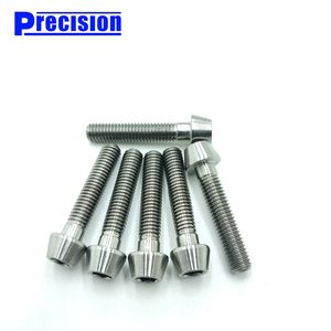 M5x12 Hexagonale Conique à Tête <span class=keywords><strong>Creuse</strong></span> En Alliage de Titane Vis - Product Image 2