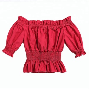 Del bambino Delle Ragazze All'ingrosso Magliette In Bianco di Colore Solido Tunica Abbigliamento Vestiti Del Bambino Del Cotone Neonate Top - Product Image 4