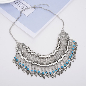 >>>New Bohemian Fringe Tassel Collar Statement <strong>Necklace</strong> Vintage Boho Gypsy <strong>Silver</strong> Festival Turkish Ethnic <strong>Chunky</strong> <strong>Necklace</strong> - Product Image 3