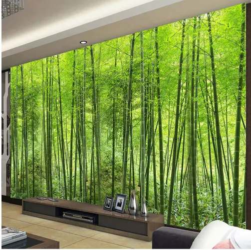 Custom Size dschungel wallpaperforest tapete Nature Landscape Green Bamboo Forest Photo Wall Mural