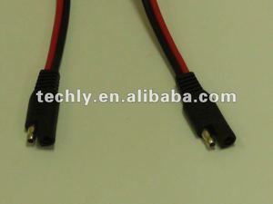 Couleur rouge et noire 2 noyaux 18AWG moulage de puissance connecteur mâle femelle câble d'alimentation SAE fil cc - Product Image 4