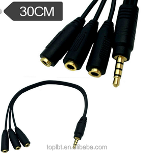 Tốc Độ Cao <span class=keywords><strong>3</strong></span>.5Mm Nam Cho Nữ Âm Thanh Cáp PVC Áo Khoác Stereo Video Dữ Liệu <span class=keywords><strong>Splitter</strong></span> Cho Xe Loa Micro Cổ - Product Image 2