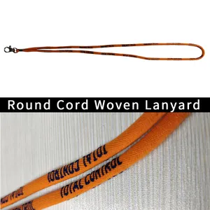 Custom Adjustable Length Neck Strap Elastic Round Cord Lanyard For Phone