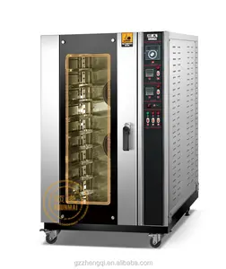 CE certificated commercial Automatic hot air convection oven powered by electric bread baking equipment with 10 trays