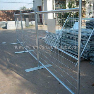 Cercado de metal móvil de bajo mantenimiento Puerta de acero temporal galvanizada por inmersión en caliente Construcción DE SEGURIDAD Valla de riel impermeable - Product Image 2