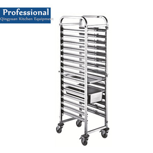 <span class=keywords><strong>Fast</strong></span> <span class=keywords><strong>Food</strong></span> Restaurant 201/304 En Acier Inoxydable <span class=keywords><strong>Plateau</strong></span> De Service Chariot, Gastronome Pan Rack Chariot - Product Image 1