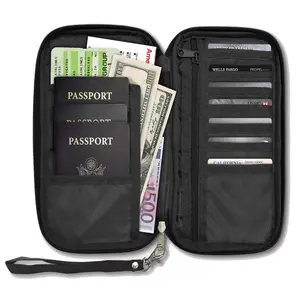 Soporte de pasaporte familiar con bloqueo rfid de viaje, alta calidad, gran oferta