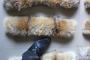 Venta al por mayor del color natural del precio real del coyote de la piel del ajuste del collar / de las tiras de la piel del l - Product Image 3