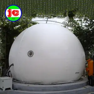 Double membranes bio gas storage balloon