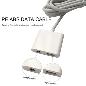<span class=keywords><strong>2</strong></span> en <span class=keywords><strong>1</strong></span> TPE ABS Type C 3.<span class=keywords><strong>0</strong></span> + PD Adaptateur interface De Charge + prise casque - Product Image 2