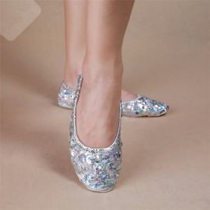 נעלי ריקוד בטן זהב זול עם זורח צבעים - Product Image 3