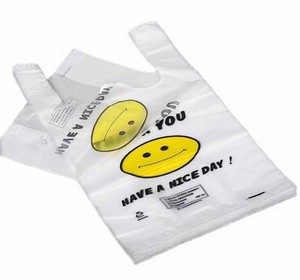 Wholesale Factory Customized Logo Plastic Bag Plastic T- Shirt Bag