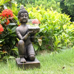 Hand geformte Speckstein Buddha Gesicht Statue für Garten dekoration