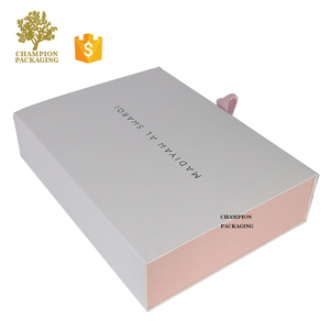 Chất Lượng Cao Trang Trí Flat Đóng Gói Wedding Favor Dresses Quần Áo Bao Bì Hộp Vận Chuyển Với Ribbon Đóng Cửa - Product Image 2