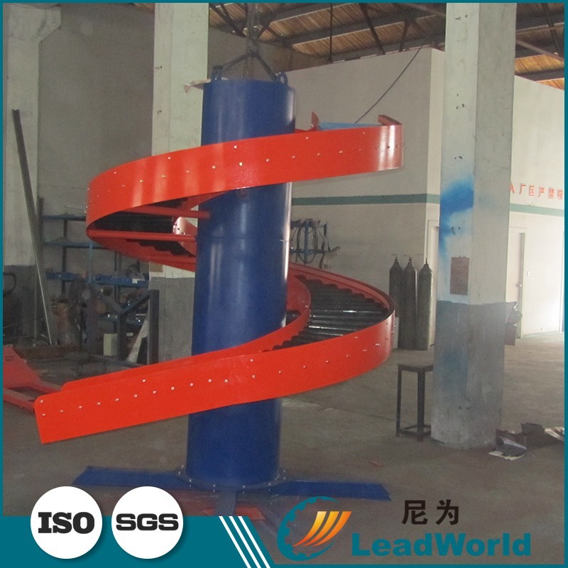 Proceso de Manejo de materiales Verticales Diseño Espiral Transportador Elevador