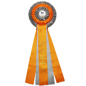 Pet Events Dog <strong>Horse</strong> Show <strong>Rosette</strong> Printed Award Ribbon <strong>Rosette</strong> - Product Image 1