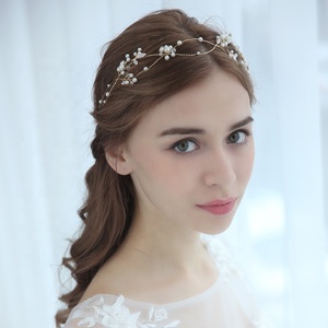 Delicate Crystal Imitation Pearls Women Headband Tiara <strong>Bridal</strong> Wedding Jewelry <strong>Hair</strong> Accessory <strong>Band</strong> - Product Image 4