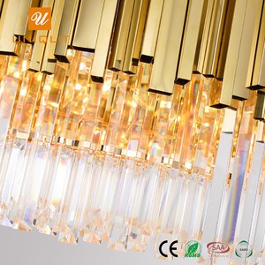 Buen Precio de diseño de lujo <span class=keywords><strong>Hotel</strong></span> dorado lámpara colgante de cristal - Product Image 4