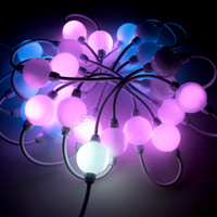 Guirlande lumineuse à LED SHIJI 360 degrés 35 mm/50 mm 3D avec pixels LED DMX, guirlande lumineuse à points LED