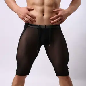 B2228 — vêtements de sport en maille pour homme, Shorts transparents, Sexy, pour Fitness, musculation, course à pied, gymnastique, Yoga