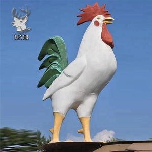 Decoración de Granja, Estatua de Gallo Grande de Fibra de Vidrio <span class=keywords><strong>en</strong></span> Venta - Product Image 4