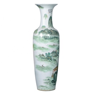 Grand <span class=keywords><strong>vase</strong></span> en céramique vert de décoration extérieure de 160 cm de haut, grand <span class=keywords><strong>vase</strong></span> de sol chinois - Product Image 4