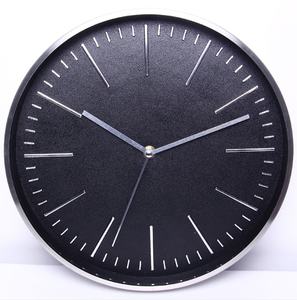 Pin hoạt động khung nhôm đơn giản hiện đại bạc kim loại đồng hồ treo tường mô hình Hải Quan Đồng hồ treo tường - Product Image 2