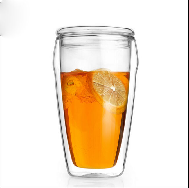 Clear heat resistant glass Double Wall Glass Tumbler  for Beer