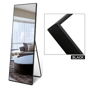 Wooden Framed Mirrors Hot Sale PS Framed Full Length Standing Floor Dressing Mirror For Wholesale Mirrors