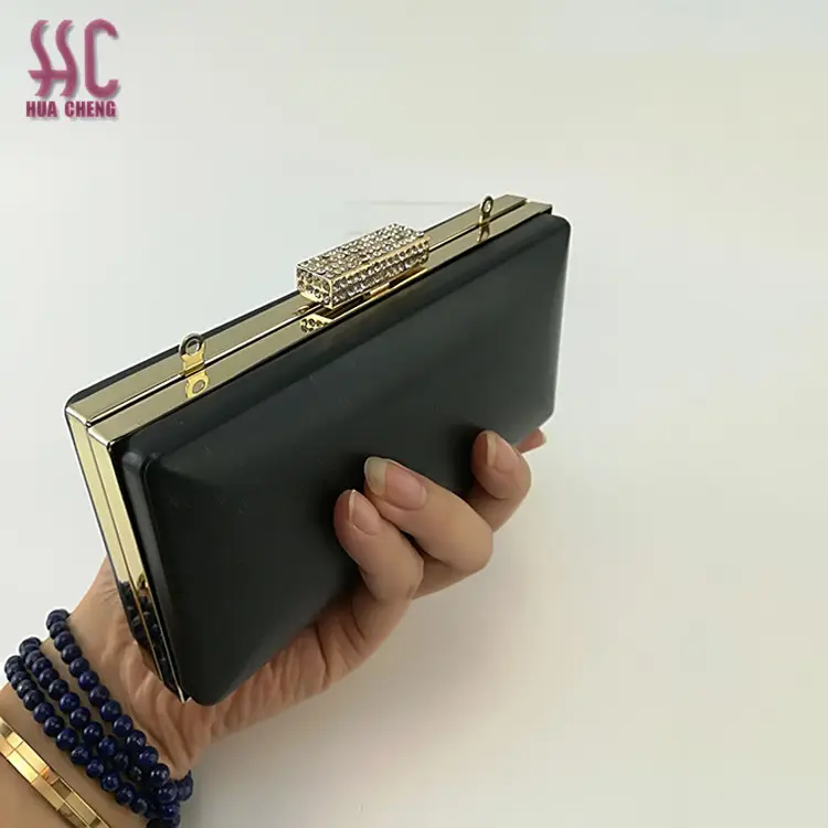 宝石付きクラッチボックス財布フレーム、バッグアクセサリー、ハンドバッグボックス財布フレーム