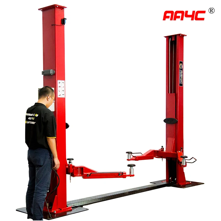 AA4C 4,0 T elektrische freigegeben automatische entsperren bodenplatte 2 post hebebühne auto hoist fahrzeug lift AA-2PFP40E