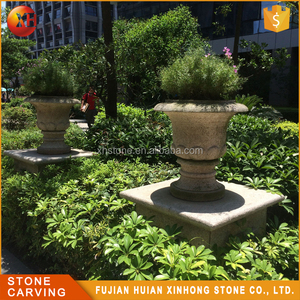 Magnifiques pots à fleurs en pierre <span class=keywords><strong>de</strong></span> granit naturelle sculptés à la main, <span class=keywords><strong>taille</strong></span> personnalisée, grand <span class=keywords><strong>pot</strong></span> <span class=keywords><strong>de</strong></span> jardin extérieur à vendre - Product Image 5