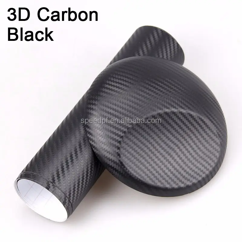 Cao cấp 5ft * 100ft xe vinyl bọc film 3d carbon fiber với các kênh khí