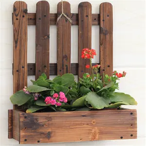 Appeso a parete Vaso di Fiori In Legno Titolare Pianta Rack