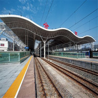 Techo de acero y recubrimiento de polvo para estación de tren, arco de luz de largo alcance