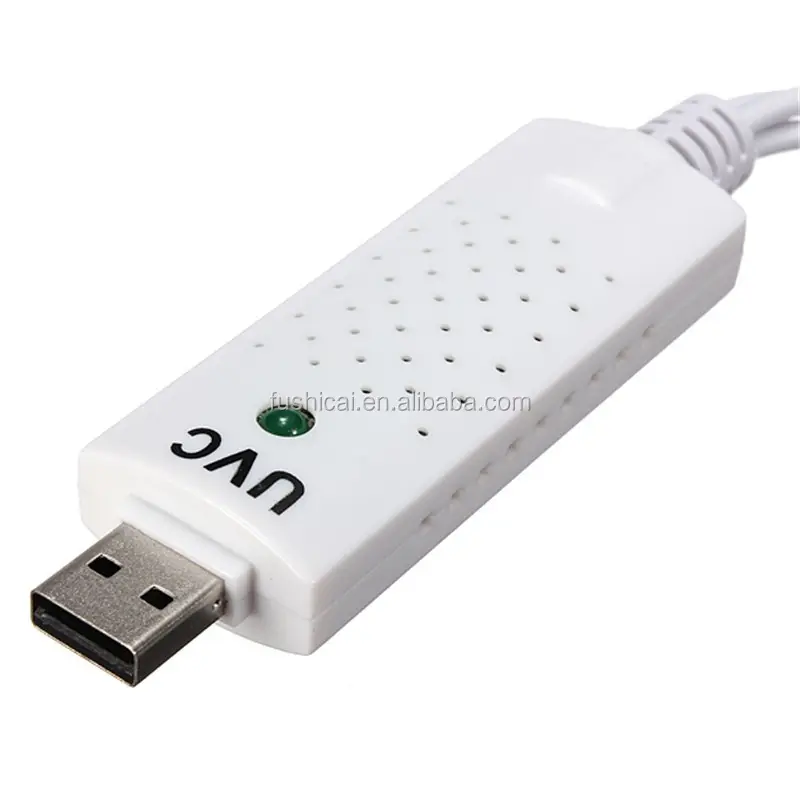 USB 2.0 EasyCAP 어댑터 TV 튜너 카드 RCA 출력 노트북 컬러 디스플레이 스테레오 캡처 플러그 플레이와 Kabel 오디오 비디오 그래버