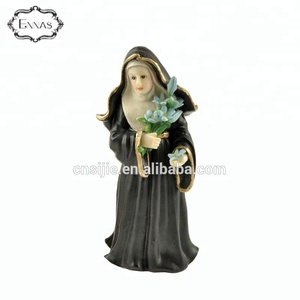 Poly resin religiöse katholische Nonnen statuen zur Dekoration