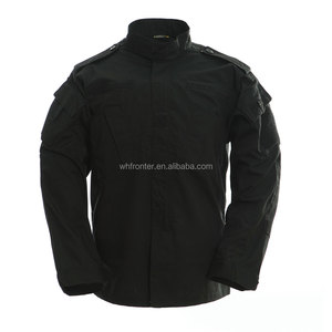 Uniforme de camouflage tactique noir Fronter pour agents de sécurité avec détection par aiguille - Polyester/Coton Unisexe - Product Image 3