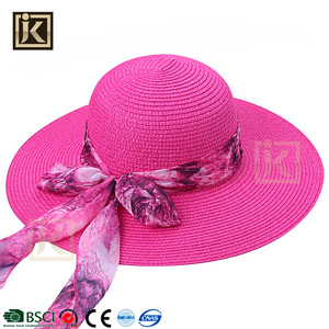 JAKIJAYI encargo baratos últimas verano floppy ala ancha <span class=keywords><strong>playa</strong></span> de la paja <span class=keywords><strong>del</strong></span> visera de sol de papel hecha damas sombreros - Product Image 3