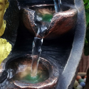 <span class=keywords><strong>Fontana</strong></span> d'Acqua Artistica in Resina con Buddha Dipinto a Mano, Oggetto Religioso Buddista per <span class=keywords><strong>Arte</strong></span> e Collezioni - Product Image 4